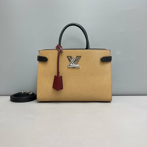 路易威登/Louis Vuitton Twist Tote奶茶色水波紋托特包