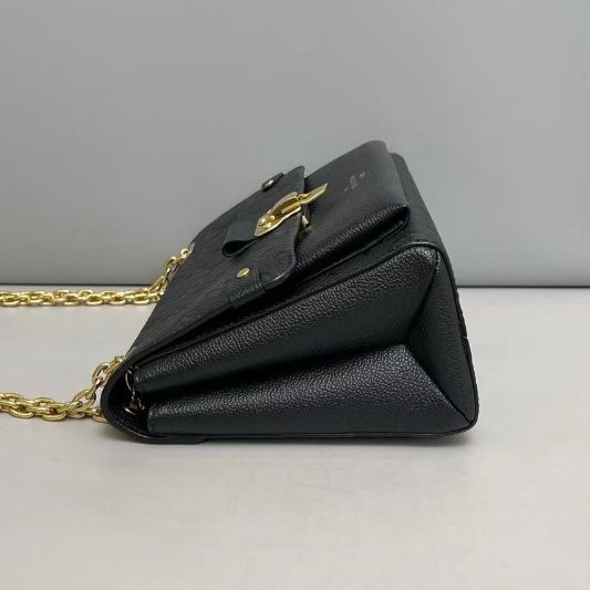 路易威登/Louis Vuitton Vavin小號黑色全皮壓紋肩背斜背包-3