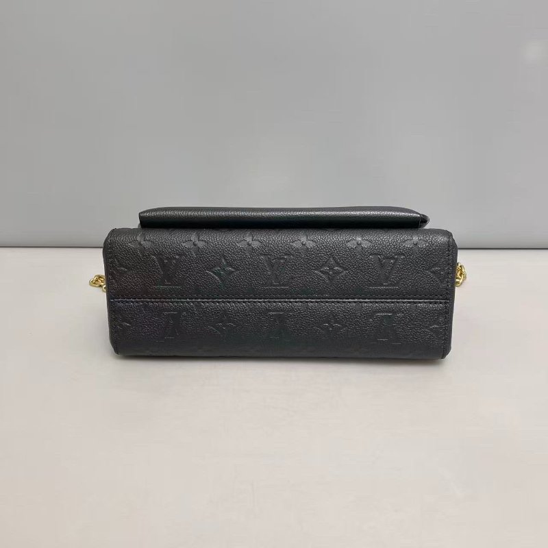 路易威登/Louis Vuitton Vavin小號黑色全皮壓紋肩背斜背包-4
