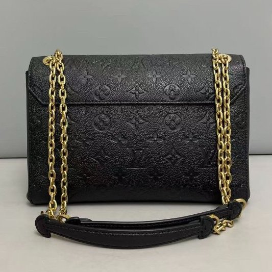 路易威登/Louis Vuitton Vavin小號黑色全皮壓紋肩背斜背包-6
