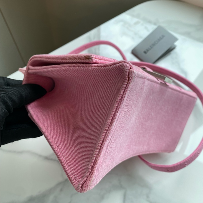 Balenciaga 巴黎世家丹寧粉 沙漏包-5
