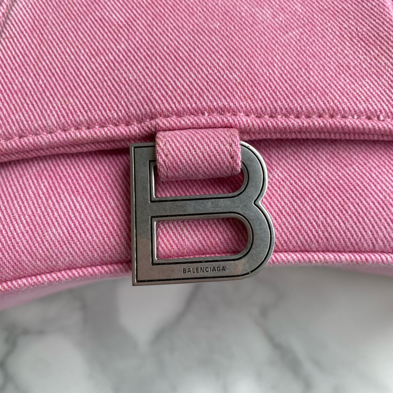 Balenciaga 巴黎世家丹寧粉 沙漏包-18
