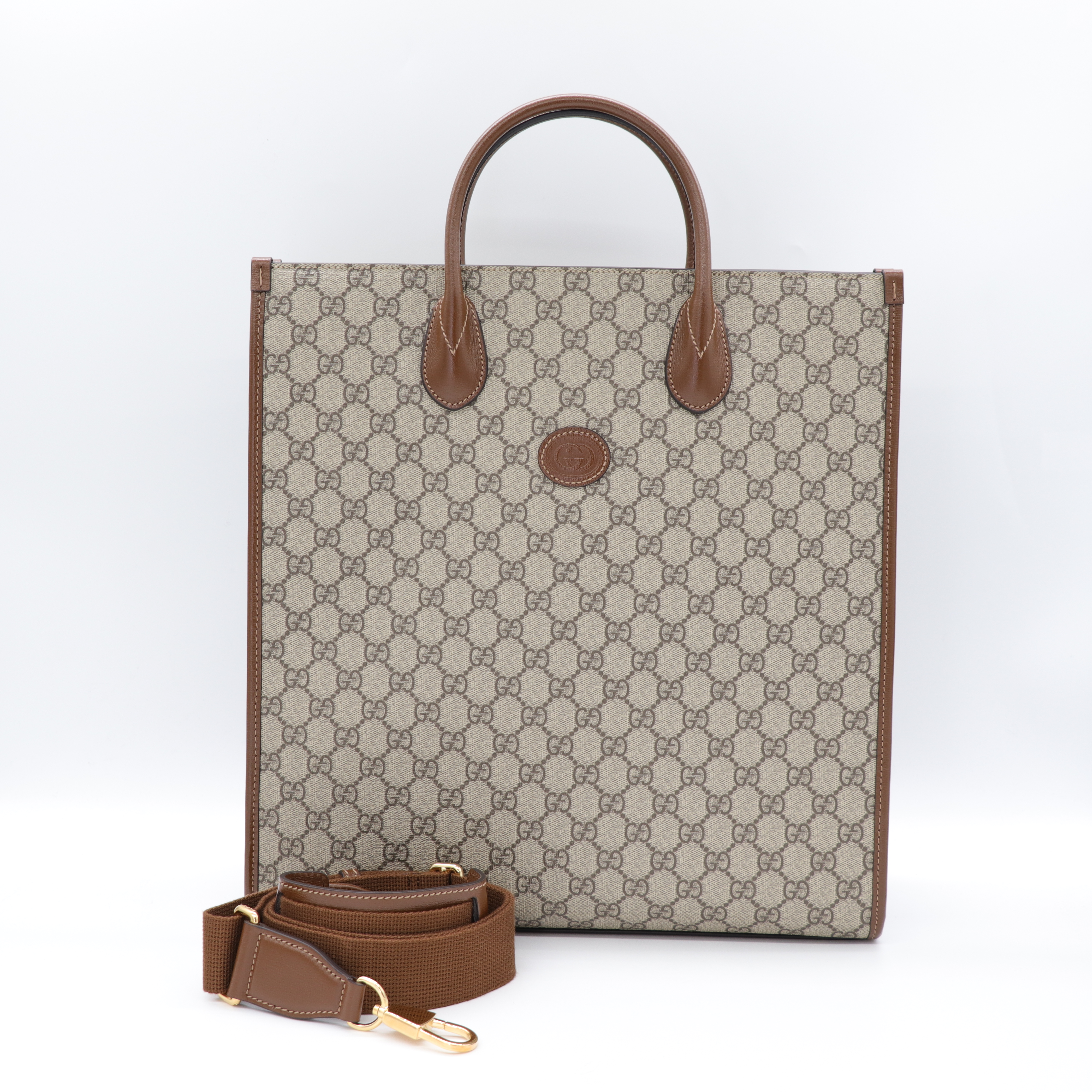 GUCCI 老花手提托特包-1