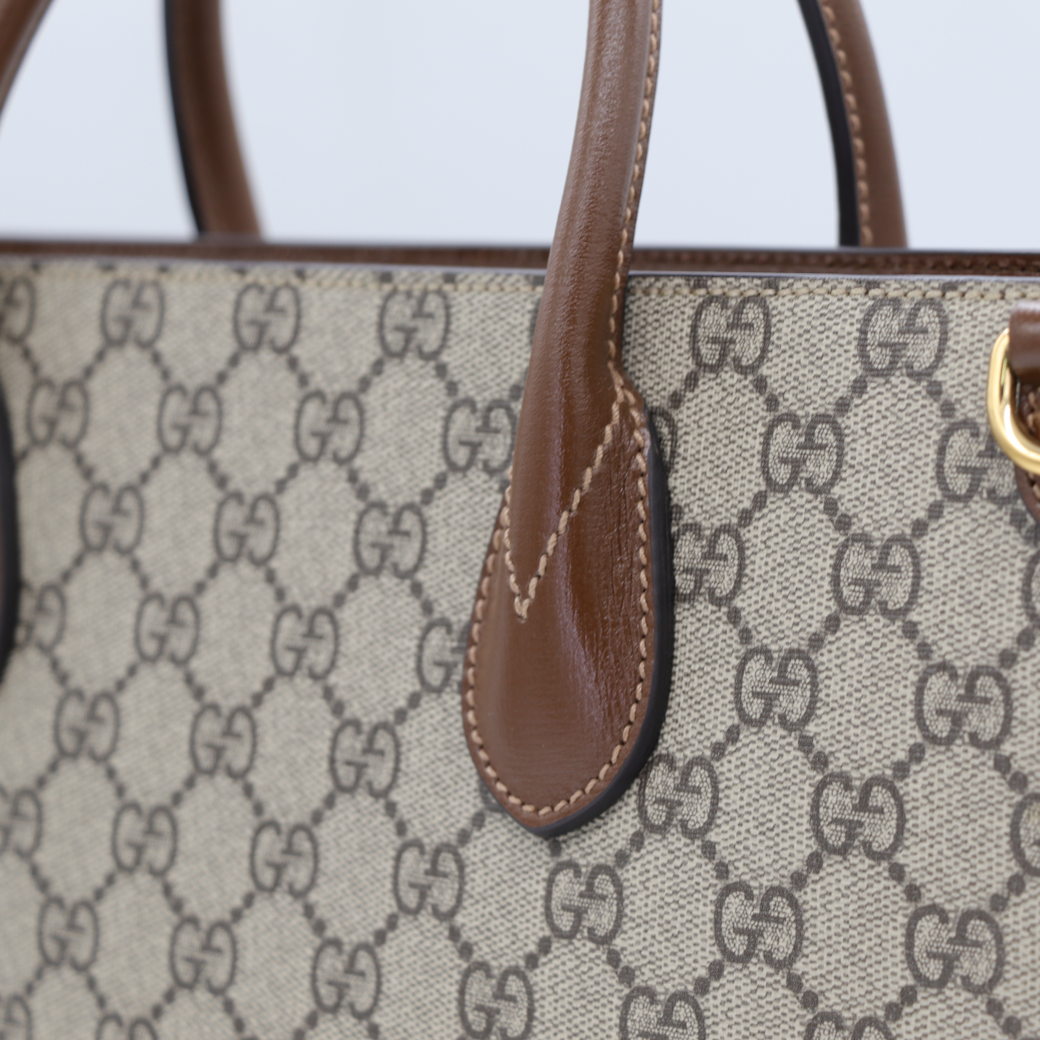 GUCCI 老花手提托特包-8