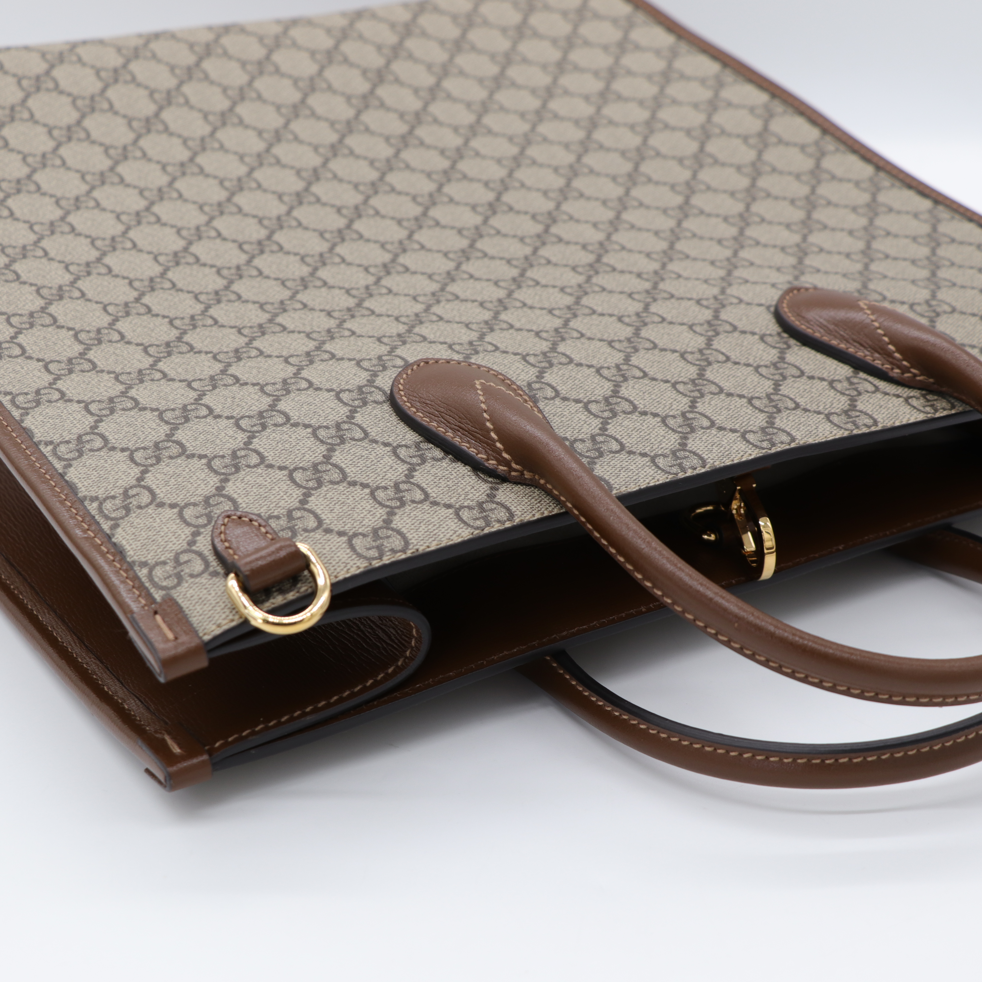 GUCCI 老花手提托特包-13