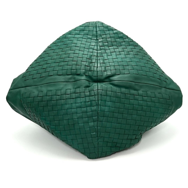 BV 綠色經典編織吊床肩背餃子包 42*17*32.5 9新 配件塵袋-3