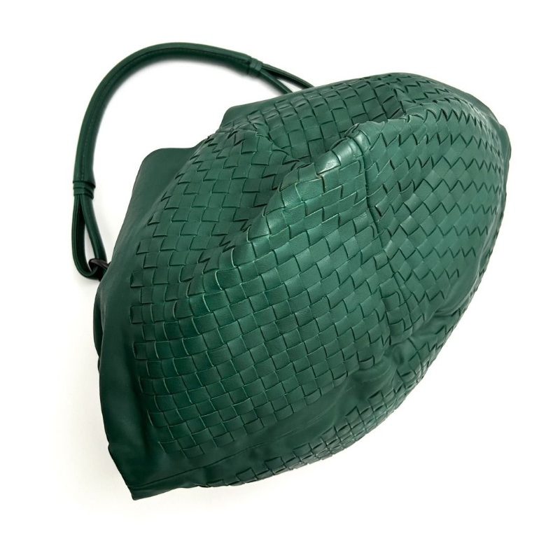 BV 綠色經典編織吊床肩背餃子包 42*17*32.5 9新 配件塵袋-5