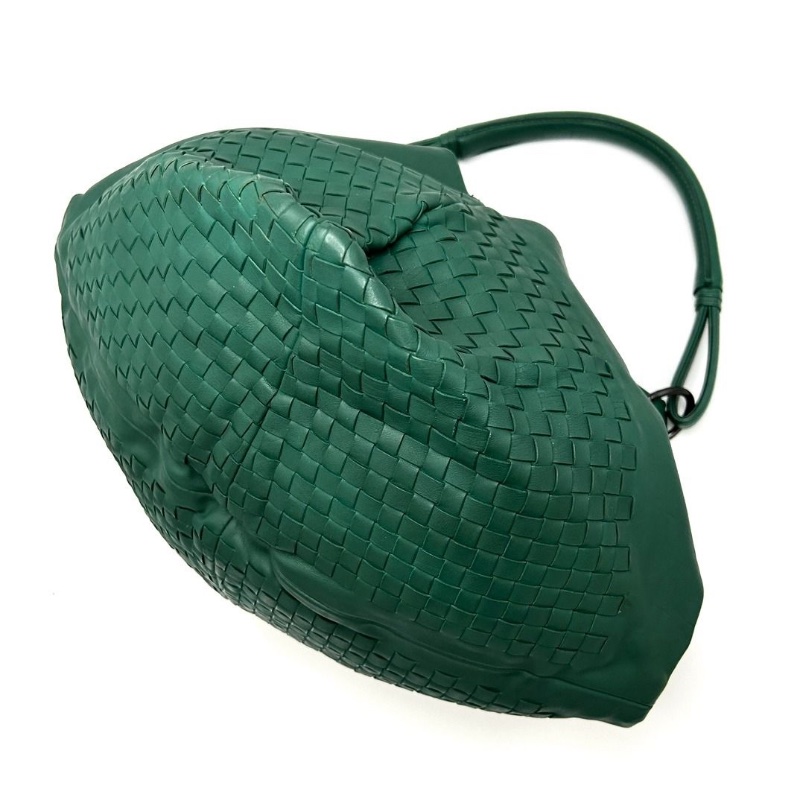 BV 綠色經典編織吊床肩背餃子包 42*17*32.5 9新 配件塵袋-6