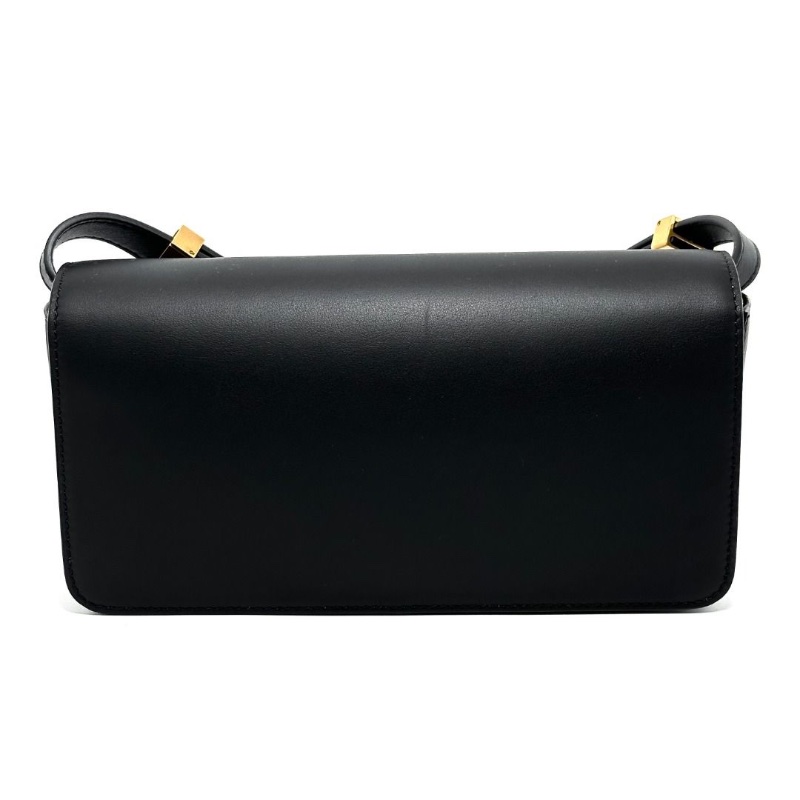 MCM 黑色牛皮肩背斜背包24*13*5 95新 配件塵袋 吊牌-3