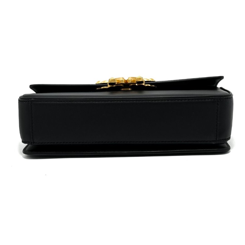 MCM 黑色牛皮肩背斜背包24*13*5 95新 配件塵袋 吊牌-5