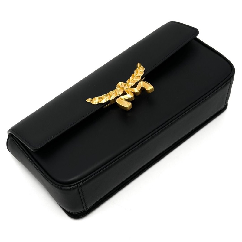 MCM 黑色牛皮肩背斜背包24*13*5 95新 配件塵袋 吊牌-6