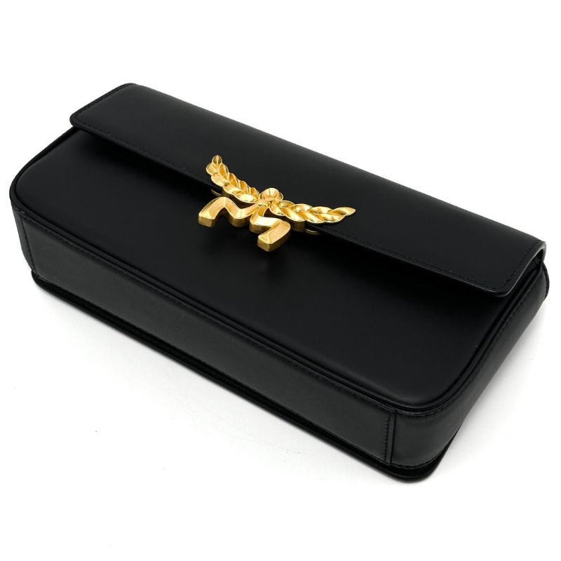 MCM 黑色牛皮肩背斜背包24*13*5 95新 配件塵袋 吊牌-7