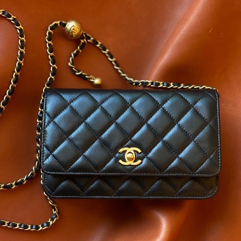 CHANEL香奈兒黑金金球調節扣WOC鏈條包🍨🍧