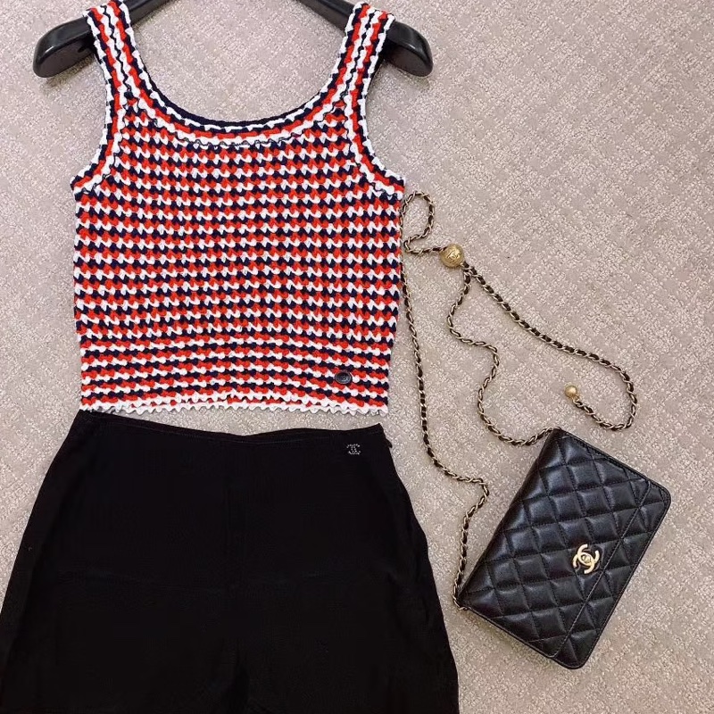 CHANEL香奈兒黑金金球調節扣WOC鏈條包🍨🍧-4