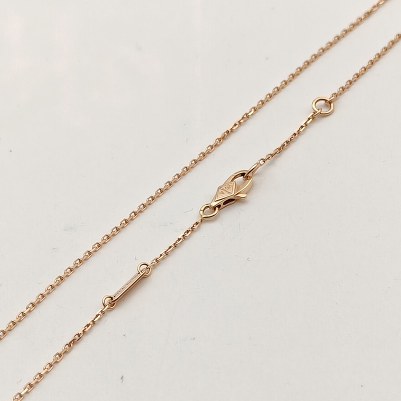 VAN CLEEF&ARPELS SweetAlhambra小號單花項鏈新扣18K玫瑰金/紅玉髓-4