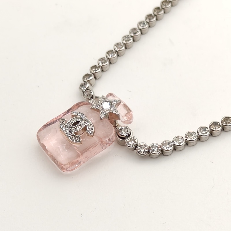 CHANEL 合金樹脂香水瓶果凍項鏈-1