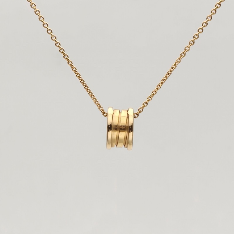 BVLGARI B.ZERO1彈簧項鏈單環扣18K黃金項鏈-0