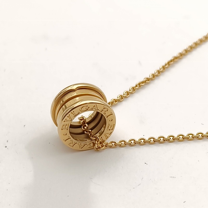 BVLGARI B.ZERO1彈簧項鏈單環扣18K黃金項鏈-1