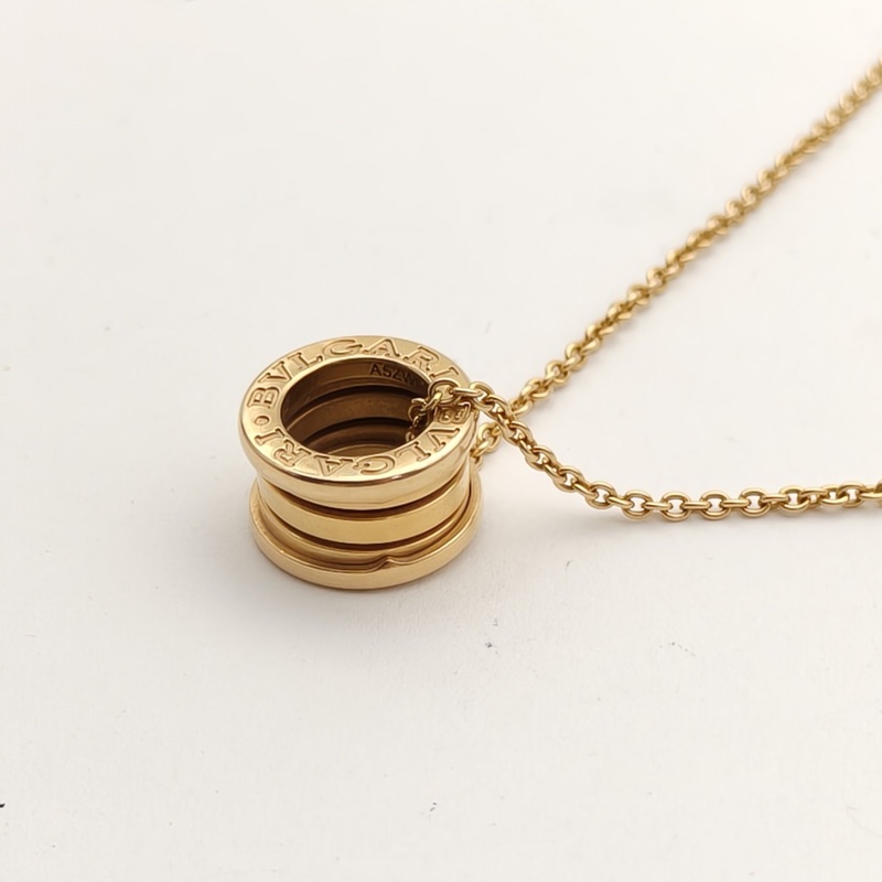 BVLGARI B.ZERO1彈簧項鏈單環扣18K黃金項鏈-2