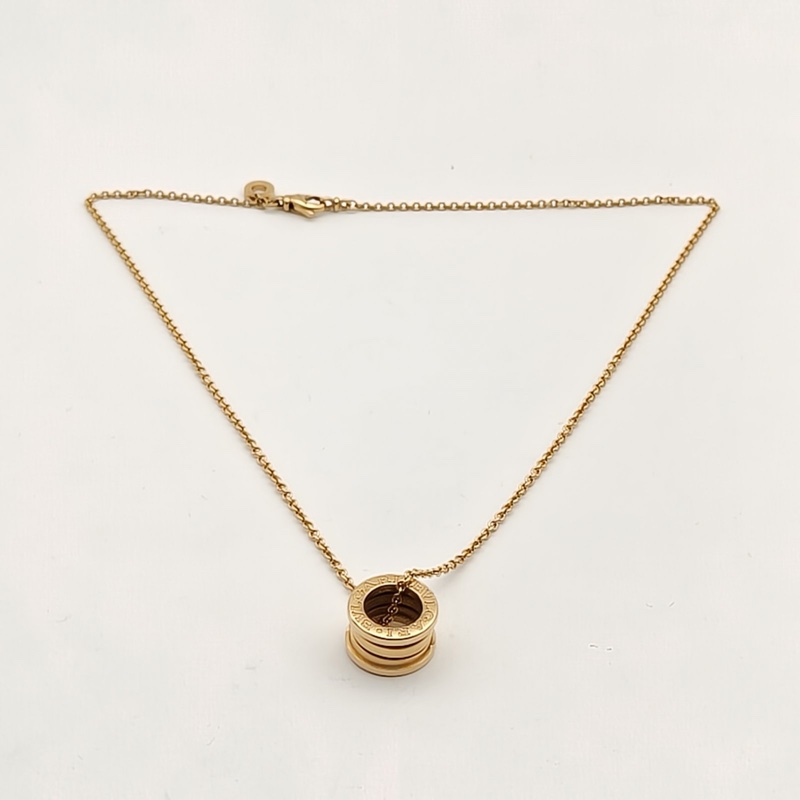 BVLGARI B.ZERO1彈簧項鏈單環扣18K黃金項鏈-4