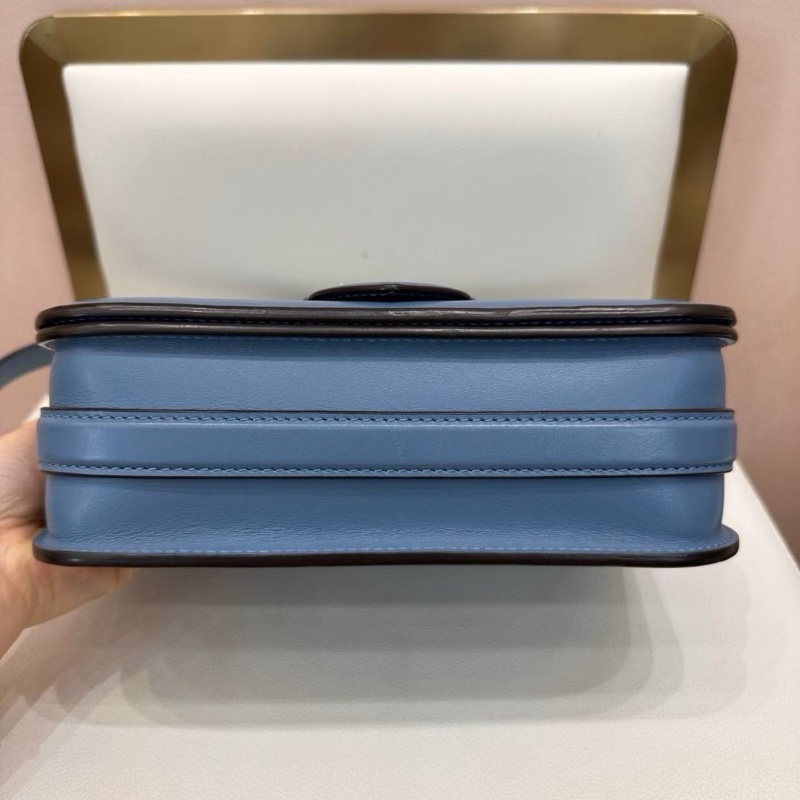 LV Pont9 藍色全皮郵差包23*16  9新 配件塵袋-4