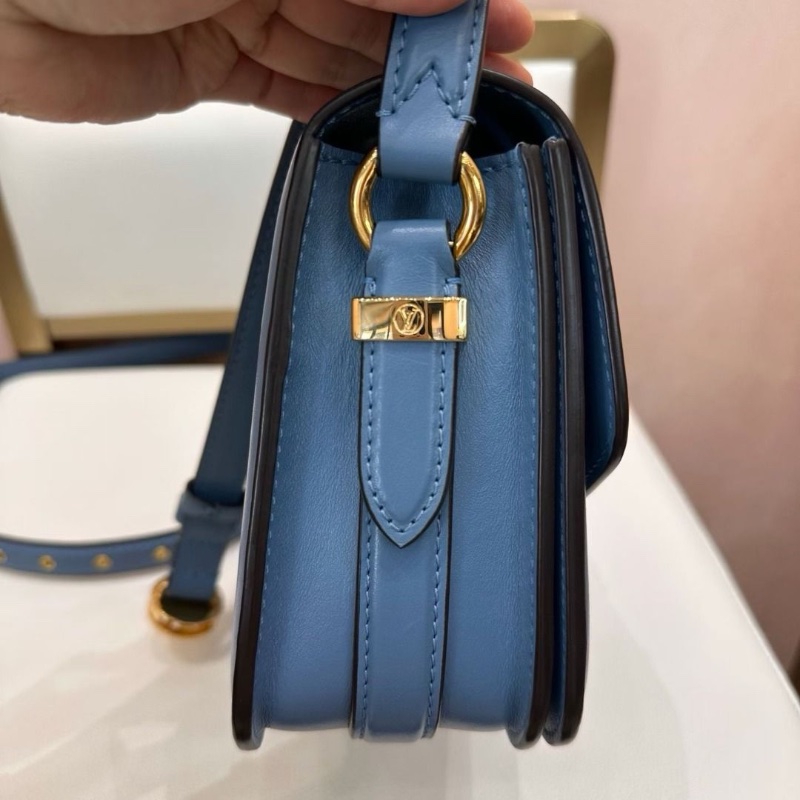 LV Pont9 藍色全皮郵差包23*16  9新 配件塵袋-6