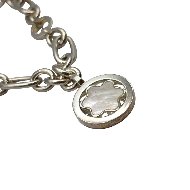 【美收精品】MontBlanc 萬寶龍純銀鑲珍珠貝母飾品珍珠母貝手鏈 C-383【隔月月中將轉賣至日本 上架期限30天】-2