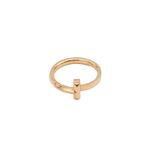 TIFFANY&CO 18K黃金T系列18K金戒指無鑽52