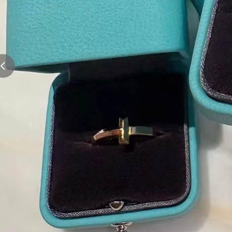 TIFFANY&CO 18K黃金T系列18K金戒指無鑽52-4
