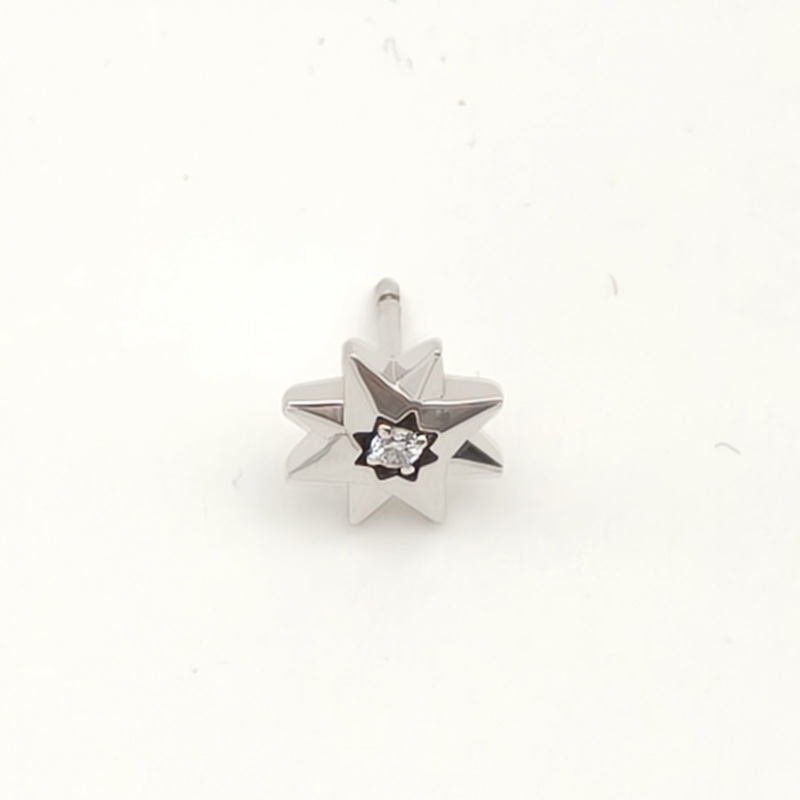 DIOR 18K白金鑽石etoiledesvents八芒星耳釘單只-1