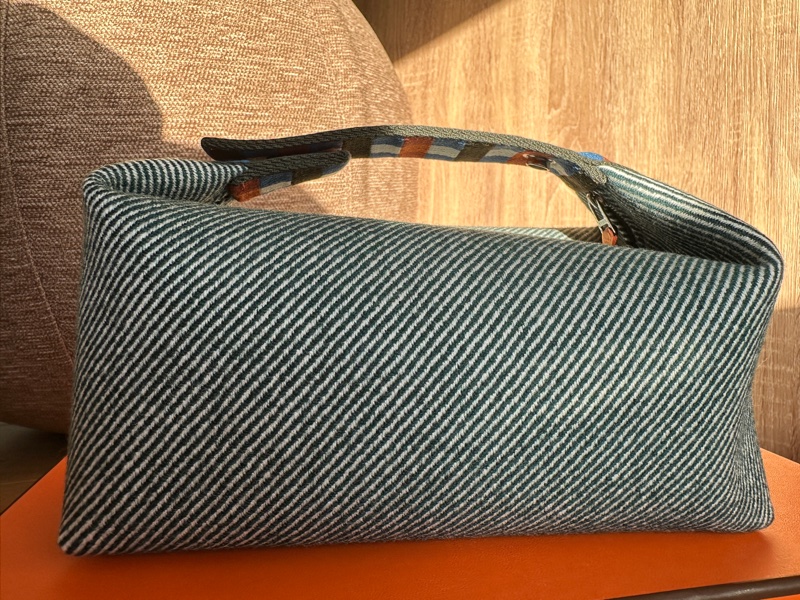 Hermes 飯盒包 稀有格紋手把-4