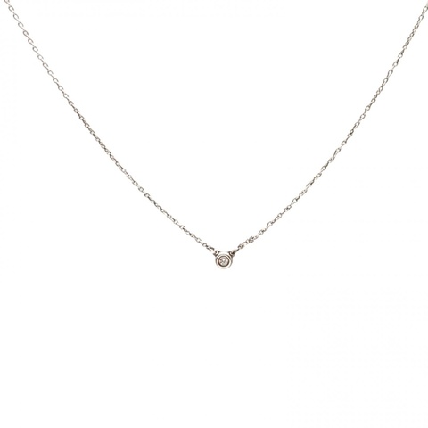 TIFFANY&CO ElsaPeretti單鑽項鏈AG925銀/鑽石
