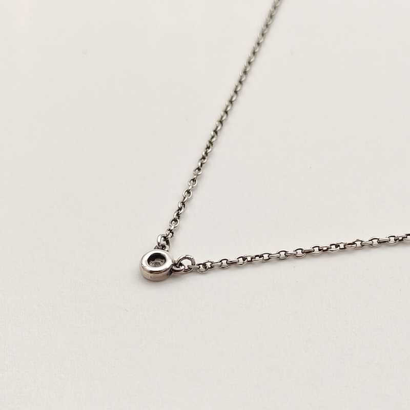 TIFFANY&CO ElsaPeretti單鑽項鏈AG925銀/鑽石-2