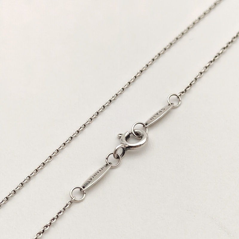 TIFFANY&CO ElsaPeretti單鑽項鏈AG925銀/鑽石-3
