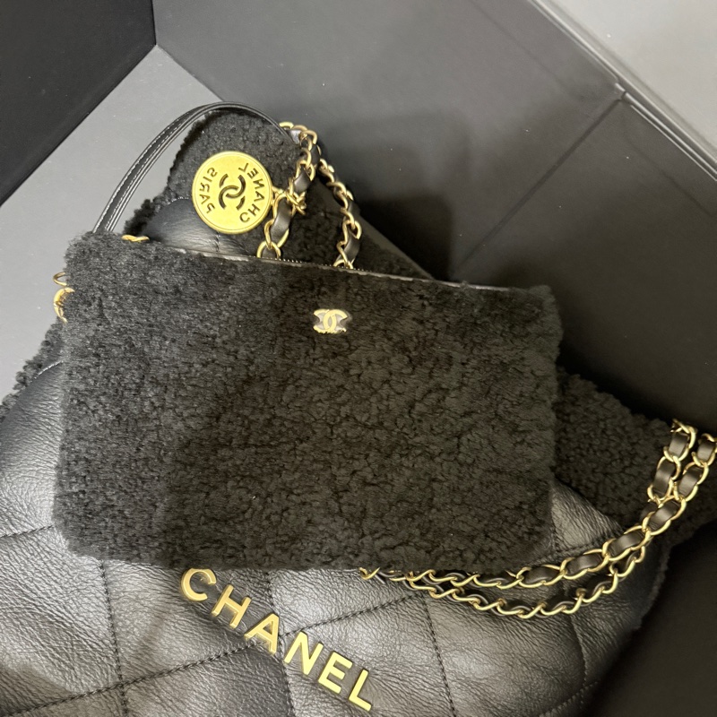 省下快十萬🫣香奈兒 黑色22包 小號 買不到的黑色泰迪熊羔羊絨 毛毛包-22