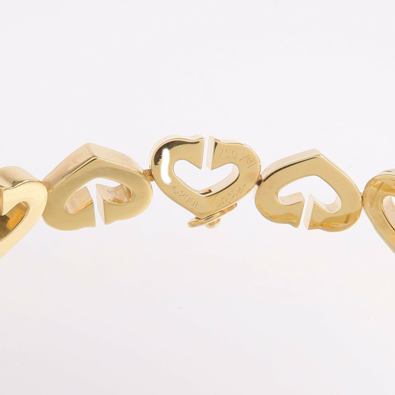 CARTIER 18K黃金Heart Bracelet手鏈-4