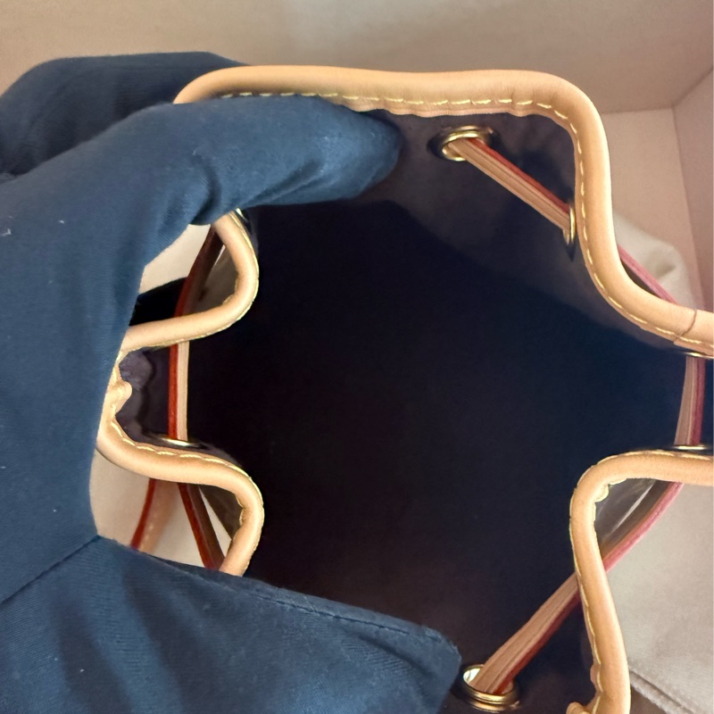 全新LV老花 NANO NOE mini束繩束口水桶包(可拆式手把/肩帶)M81266-8