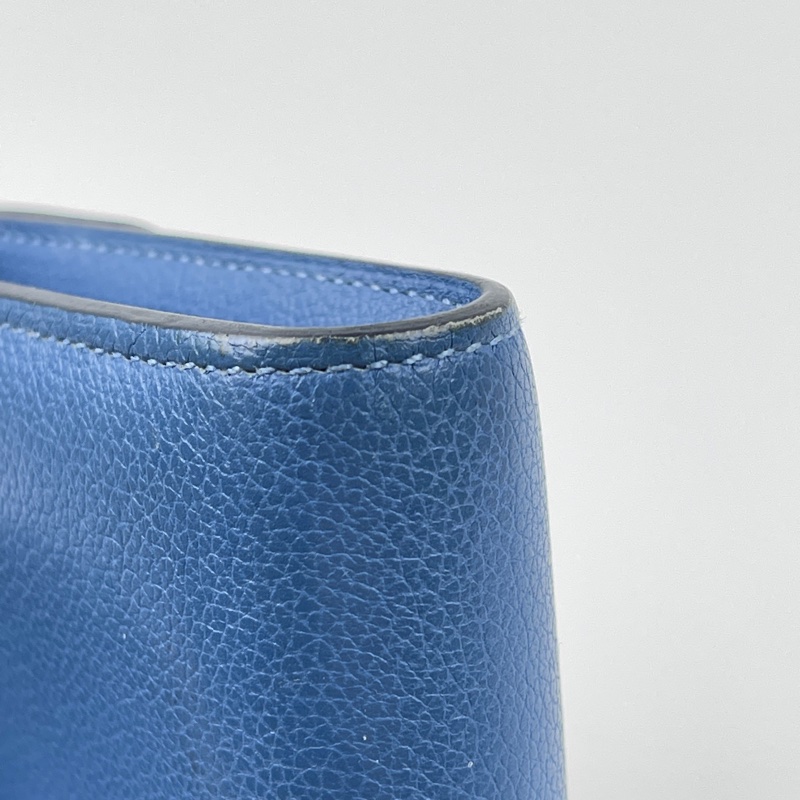 Hermes • Constance 康康霧霾藍銀釦短夾-5