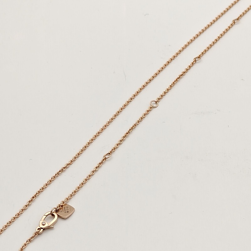 CHANEL 18K玫瑰金鑽石COCOCRUSH系列水冰月滿鑽項鏈-3