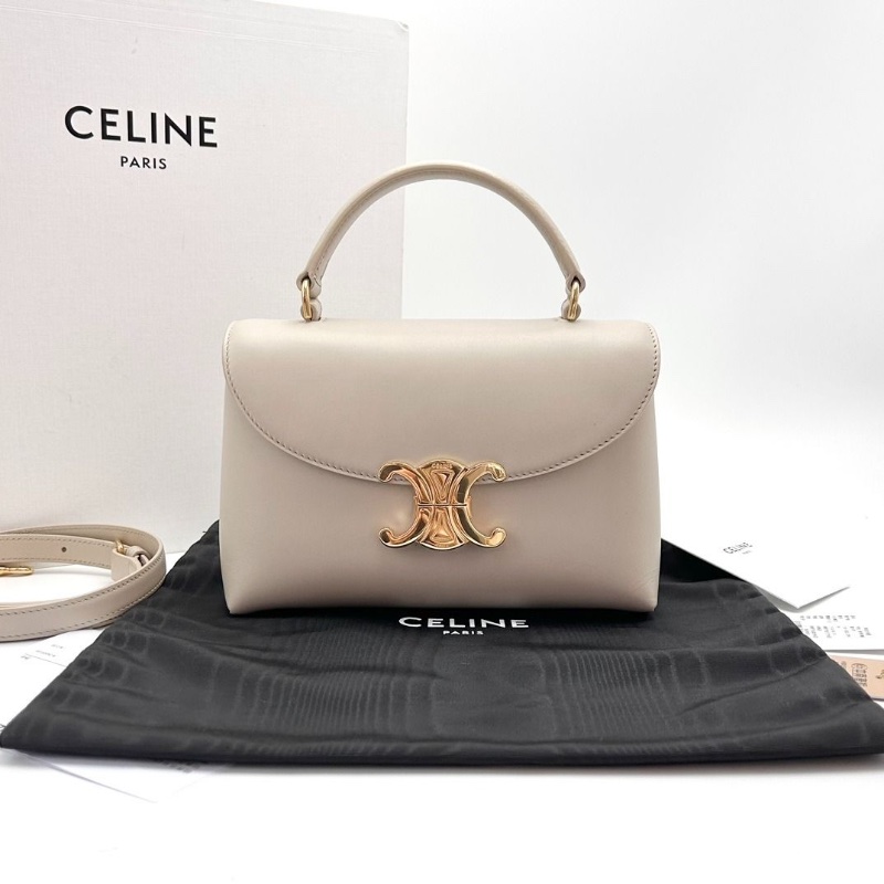 CELINE TEENNINO金扣手提肩背斜背包20*14*8 95新 配件盒子塵袋吊牌卡冊購證-1