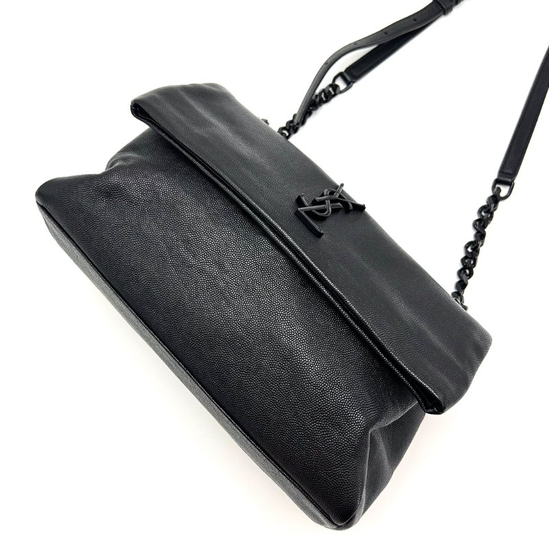 YSL 黑色魚子醬HoIlywood肩背斜背包28*19*10 98新配件塵袋-2