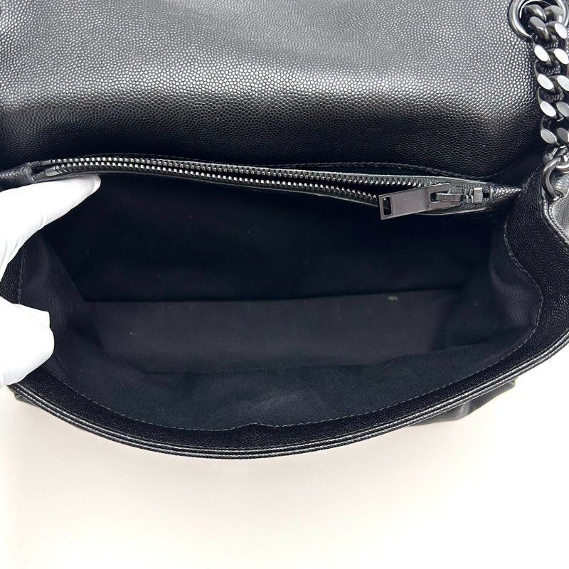 YSL 黑色魚子醬HoIlywood肩背斜背包28*19*10 98新配件塵袋-5