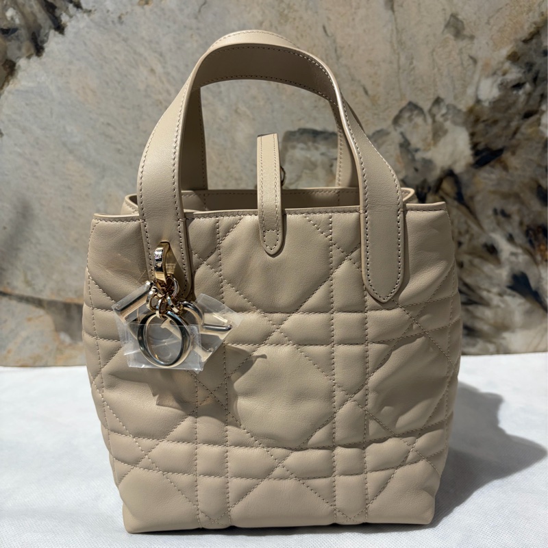 Dior沙丘褐小牛皮Toujours水桶側背包-0