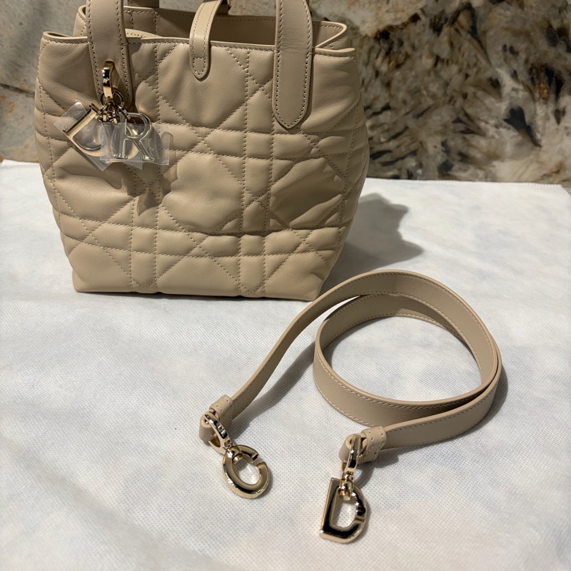 Dior沙丘褐小牛皮Toujours水桶側背包-14