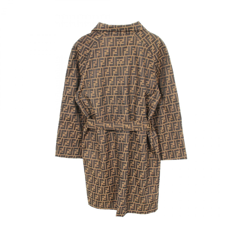 FENDI Zucca 其他外套 聚酯纖維 棕色 黑色 二手 女-1