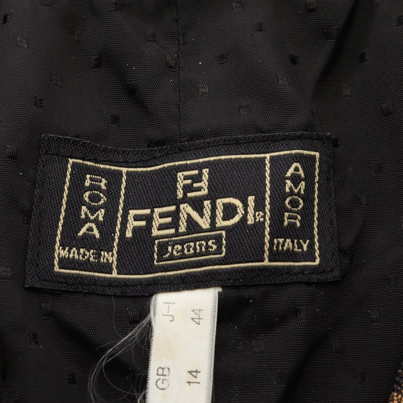 FENDI Zucca 其他外套 聚酯纖維 棕色 黑色 二手 女-2