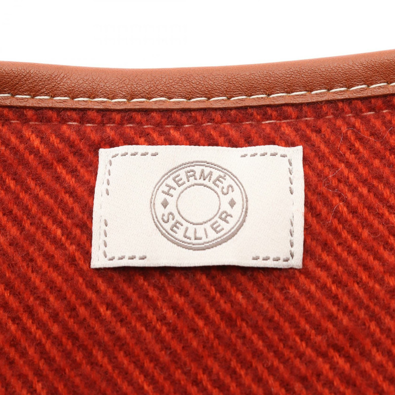 愛馬仕 Rocabal 羊毛羊絨披肩，酒紅色，二手女款-2