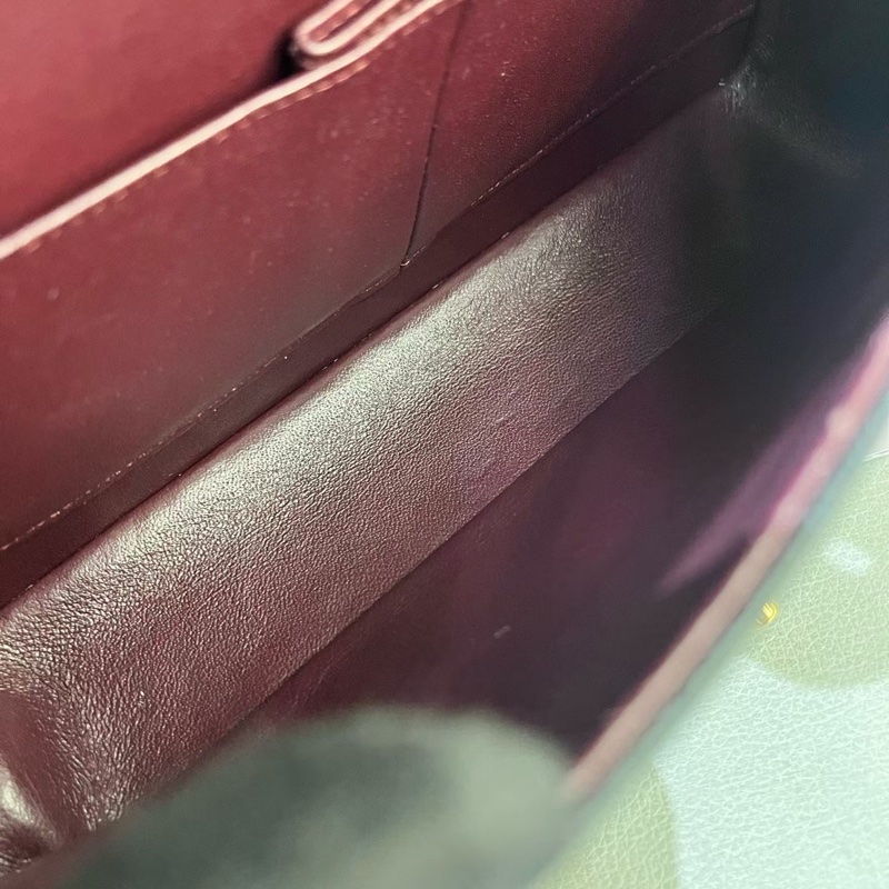 Chanel香奈兒黑金荔枝紋牛皮cf中號 27開-6