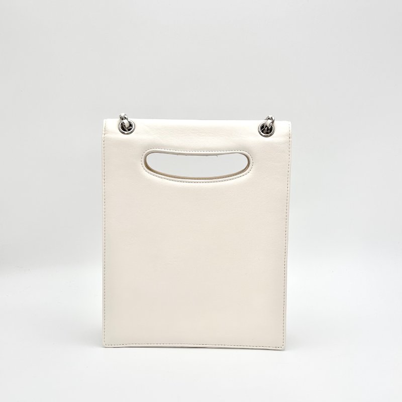 CHANEL 經典萎格紋竪版 手拎肩背鏈條口蓋包 19*23*6 98新配件塵袋 保卡-4