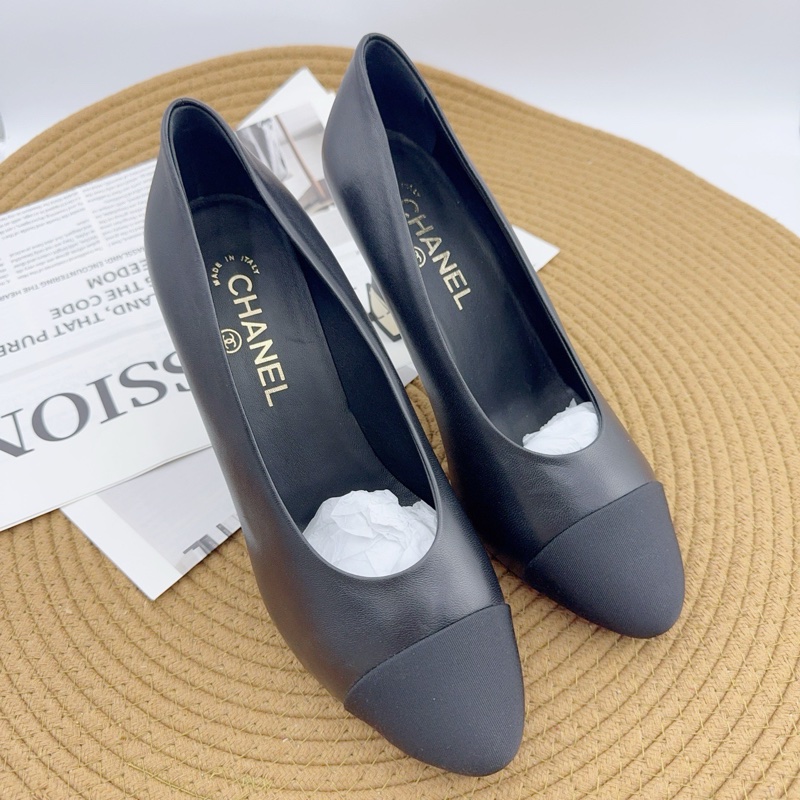 閒置未使用CHANEL 香奈兒/38.5碼黑色 高跟鞋-0